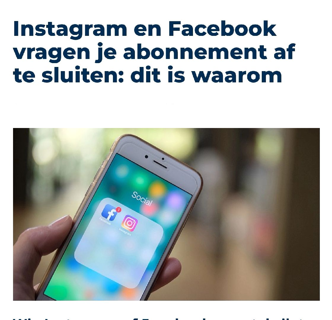 Instagram en Facebook vragen je abonnement af te sluiten: dit is waaro... | TikTok